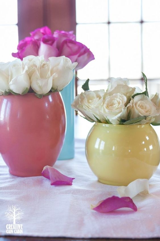 diy painted glass vases, crafts
