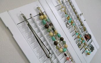 DIY Jewelry Organizer From Shutters