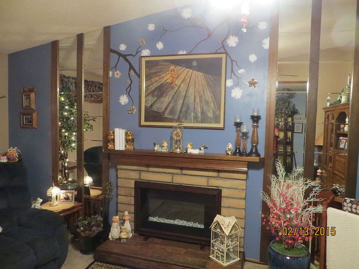 35 year old fireplace and wall is done final pictures are posted, fireplaces mantels, After for now