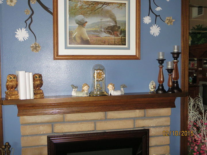 35 year old fireplace and wall is done final pictures are posted, fireplaces mantels