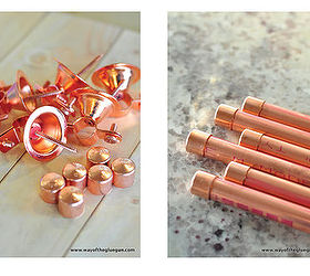 industrial copper drawer pulls, how to, painted furniture, repurposing upcycling