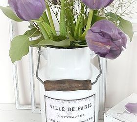 diy vintage milk jug with distressed waterproofed french labels, crafts, decoupage, how to