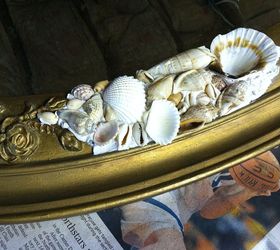 sea shells far from the sea shore a mirrored view, crafts, home decor, repurposing upcycling
