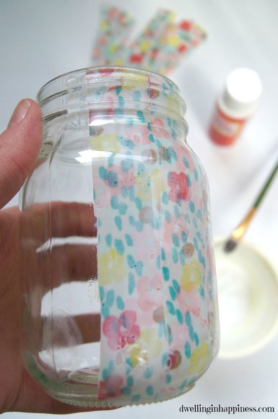 mason jar vases, crafts, decoupage, how to, mason jars, repurposing upcycling