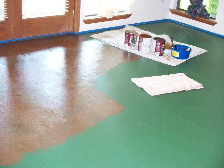 How To Paint Your Concrete Basement Floor To Look Like Slab