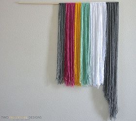 diy yarn wall art, crafts, how to, repurposing upcycling, wall decor
