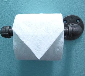 easy industrial toilet paper dispenser, bathroom ideas, how to, plumbing, repurposing upcycling
