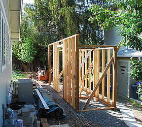 diy wood shed with critter-proof foundation hometalk
