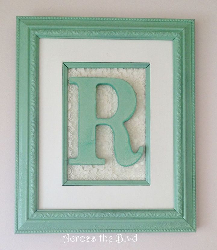 quick easy framed single letter monogram, crafts, how to, wall decor