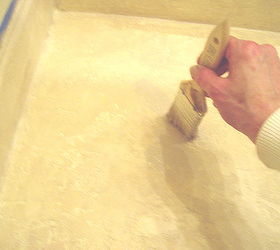 how to turn your tile counter top in to faux sandstone without removal