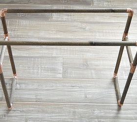 easy copper and wood magazine rack, crafts, how to, plumbing, repurposing upcycling