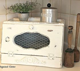 ugly thrift shop breadbox gets a facelift, chalk paint, crafts, repurposing upcycling, shabby chic