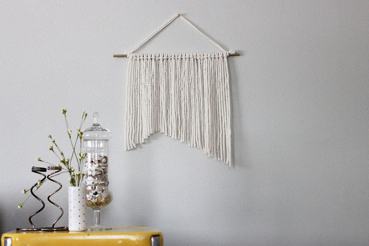no weave yarn art, crafts, how to, repurposing upcycling, wall decor