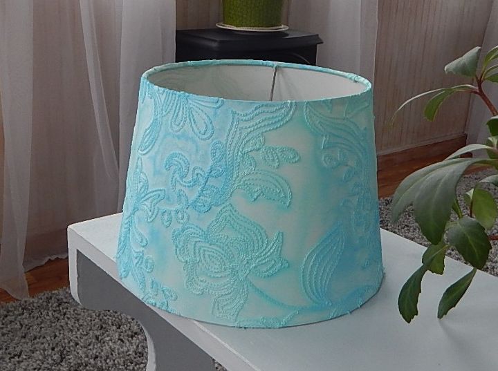 water color lamp shade redo, crafts, how to, lighting