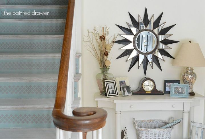 whitewashed stairs and a foyer update, chalk paint, foyer, painting, stairs