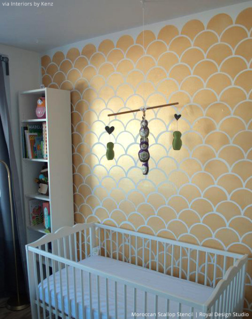 5 Baby Room Decor Accent Walls Ideas With Nursery Stencils Hometalk