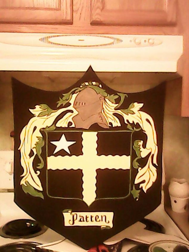 little boys mario room, bedroom ideas, painting, This is the family crest I painted to go up