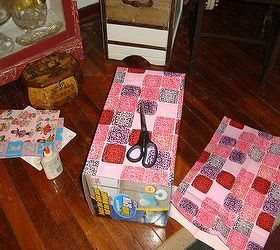 decoupage twin mop box, crafts, decoupage, repurposing upcycling