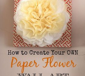 Crea tu propio arte de pared con flores de papel por menos de 5 dólares.