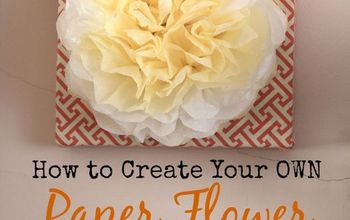 Crea tu propio arte de pared con flores de papel por menos de 5 dólares.