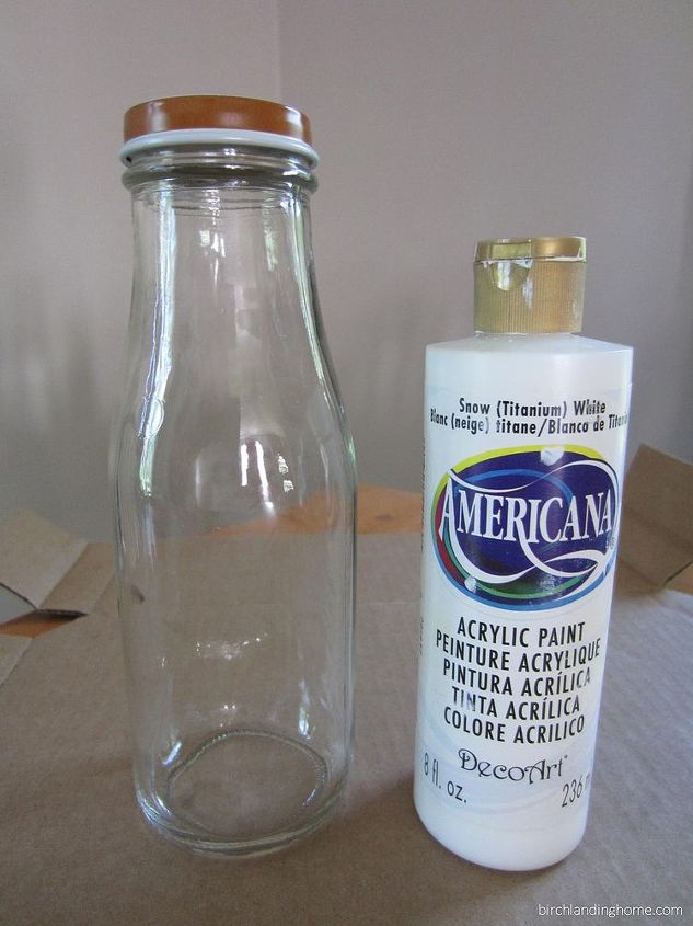 turn a starbucks bottle into a milk bottle vase, crafts, how to, repurposing upcycling