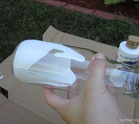turn a starbucks bottle into a milk bottle vase, crafts, how to, repurposing upcycling