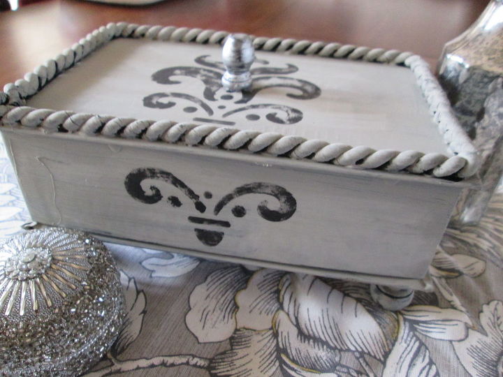 whitman s candy box turned jewelry keep sake box recycled, chalk paint, crafts, repurposing upcycling