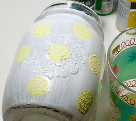 bright and cheery polka dot mason jars, crafts, how to, mason jars, repurposing upcycling