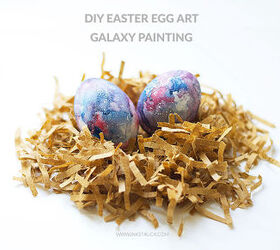 diy galaxy easter eggs, crafts, easter decorations, how to, seasonal holiday decor