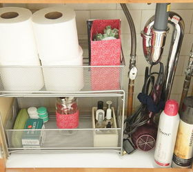 organizing under bathroom sinks, bathroom ideas, organizing, storage ideas