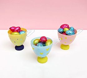 make tea cup favors or decor from plastic easter eggs, crafts, easter decorations, how to, repurposing upcycling, seasonal holiday decor