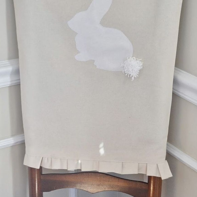 easter bunny chair covers, crafts, dining room ideas, easter decorations, how to, seasonal holiday decor