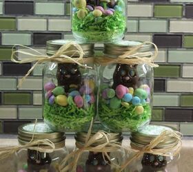 easter mason jars for gifts treats or decor, easter decorations, home decor, mason jars
