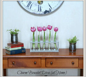 industrial chic spring decor, flowers, home decor