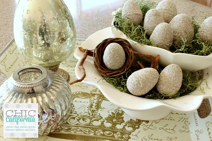 diy german glass glitter easter eggs easter, crafts, decoupage, easter decorations, how to, seasonal holiday decor