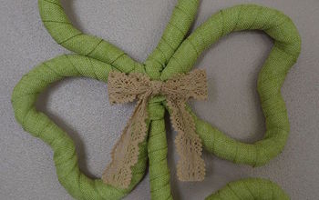St Patrick's Day Shamrock Wreath Made From Hangers
