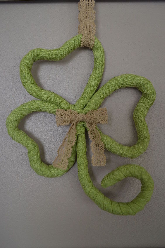 st patrick s day shamrock wreath made from hangers, crafts, how to, repurposing upcycling, seasonal holiday decor, wreaths