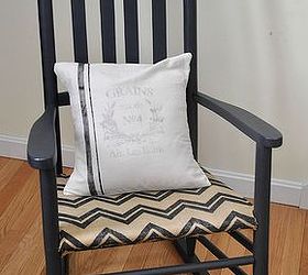 shabby to chic rocking chair makeover, painted furniture, reupholster
