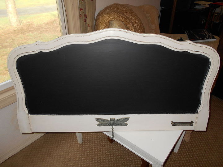 my before 1 of 2 headboard, painted furniture