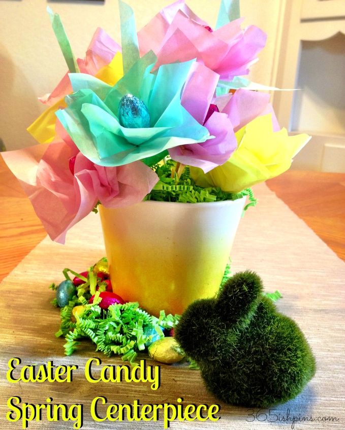 easter candy spring centerpiece, crafts, easter decorations, how to, seasonal holiday decor
