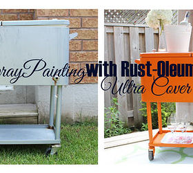sprucing up an old cooler, outdoor living, painted furniture, repurposing upcycling