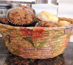 decoupage bread basket a la dollar tree, crafts, decoupage, how to, repurposing upcycling
