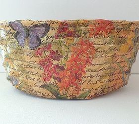 decoupage bread basket a la dollar tree, crafts, decoupage, how to, repurposing upcycling