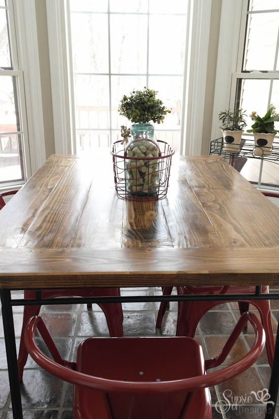 ikea industrial farmhouse table hack, diy, how to, painted furniture, repurposing upcycling, woodworking projects