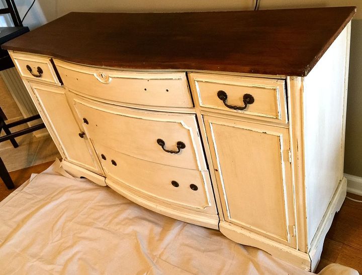 sideboard rescue, chalk paint, how to, painted furniture