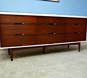 refinishing a mid century modern dresser mistakes lessons, painted furniture