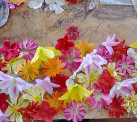 deconstructed flower banner like pulling heads off dolls, crafts, how to, repurposing upcycling