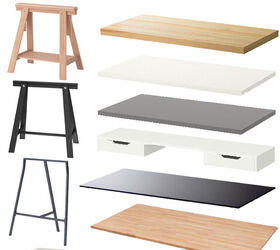 build your own ikea desk, home office, painted furniture