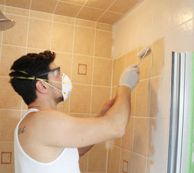 White tile deals paint bathroom