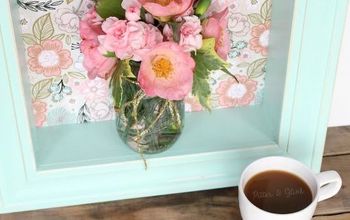 DIY Pastel Floral Shadowbox Shelf